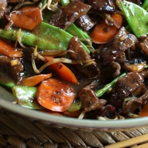 Beef with Chinese Mushroom & Beansprouts