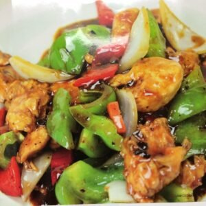 Chicken with Green Pepper with Black Bean Sauce