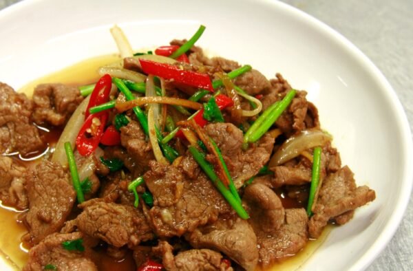 Lamb with Ginger & Spring Onions