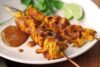 Skewered Satay Chicken with Peanut Sauce (4)